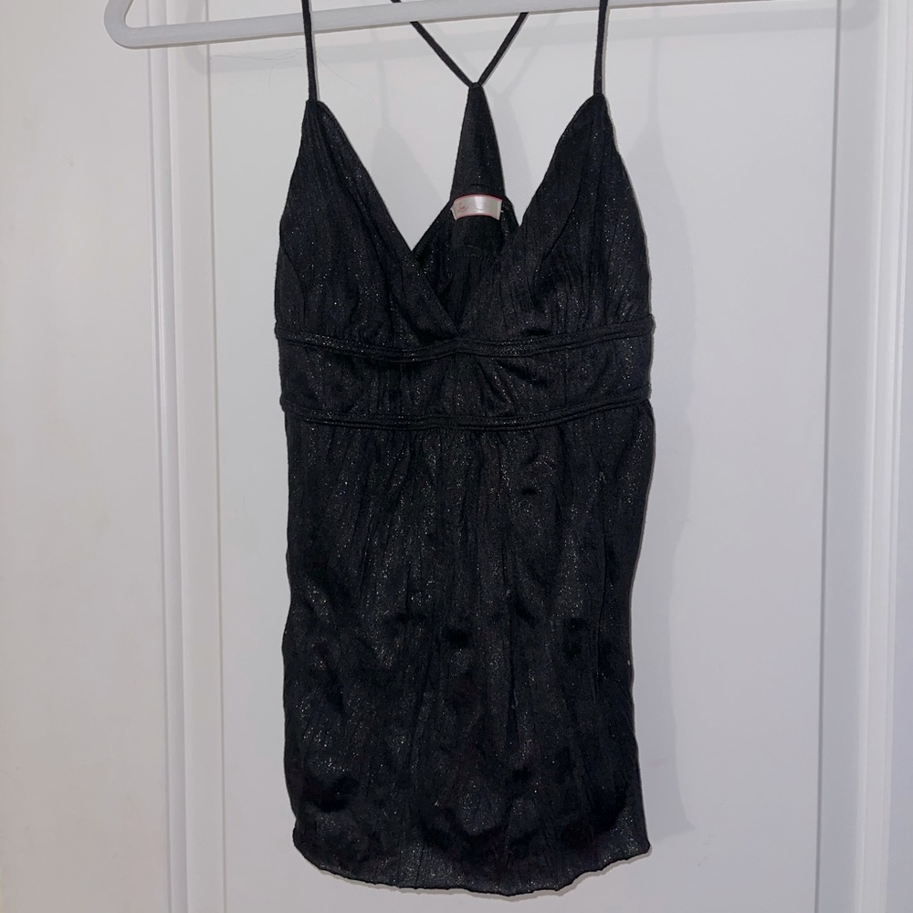 Black Lux Gold Shimmer Tank Top